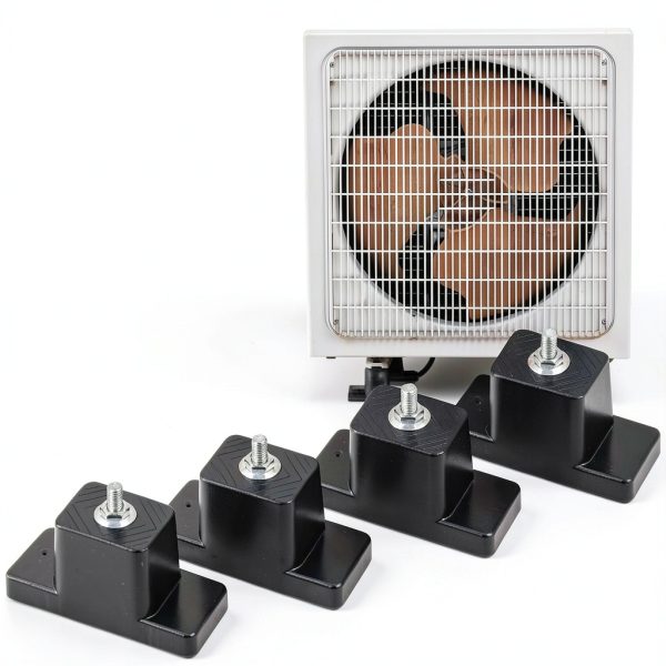 MYFULLY Rubber Vibration Isolator Mounting Bracket 4-Pack Air Conditioner Vibration Damping Mounts Anti-Vibration Shock Absorbing Pads for Outdoor Mini Split Air Conditioner Condensers-4