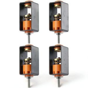 Ceiling Vibration Damping Mounts Pro, 4 Pack Spring Vibration Isolator Hangers, 132Lb Capacity Each, Extra Coil & Metal Washer, Ideal for A/C Air Handlers, Home Theaters, Studios, Hotels-0