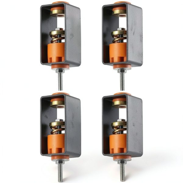 Ceiling Vibration Damping Mounts Pro, 4 Pack Spring Vibration Isolator Hangers, 132Lb Capacity Each, Extra Coil & Metal Washer, Ideal for A/C Air Handlers, Home Theaters, Studios, Hotels-0
