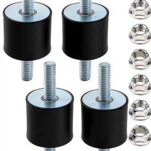 M10 Rubber Mounts 4 Pack Stud Shock Absorber with Locking Nuts CLAHJQX-0