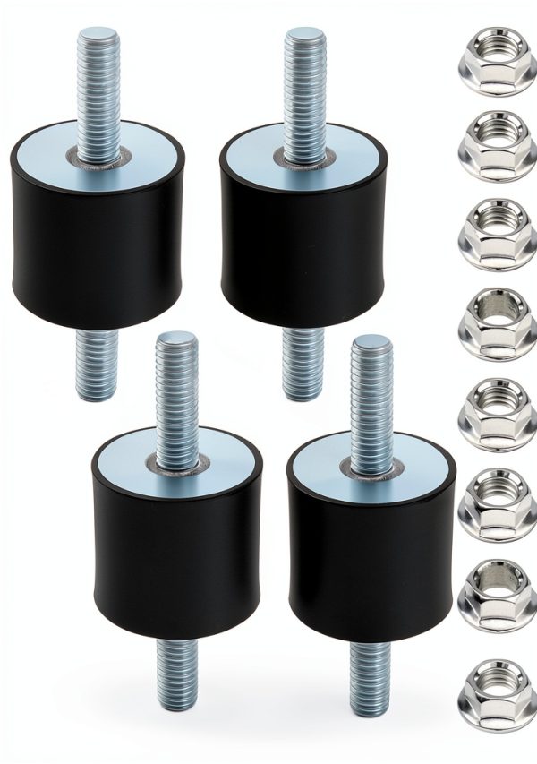 M10 Rubber Mounts 4 Pack Stud Shock Absorber with Locking Nuts CLAHJQX-0