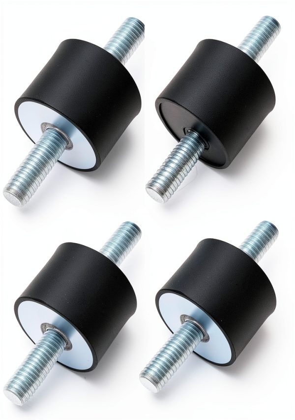 M10 Rubber Mounts 4 Pack Stud Shock Absorber with Locking Nuts CLAHJQX-4