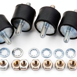 JEGS Vibration Isolator Mount Kit 1/4"-20 Thread 1" Dia x 3/4" High-0