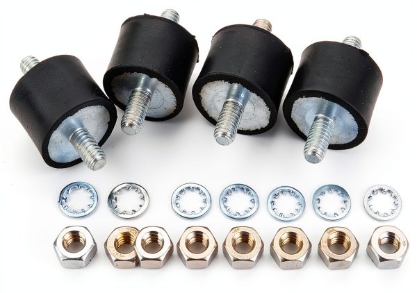 JEGS Vibration Isolator Mount Kit 1/4"-20 Thread 1" Dia x 3/4" High-0